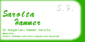 sarolta hammer business card
